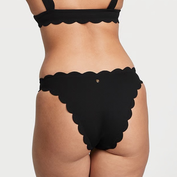 Victoria's Secret Other - NWT Victoria’s Secret Swim Scallop Brazilian Bikini Bottom Black Small